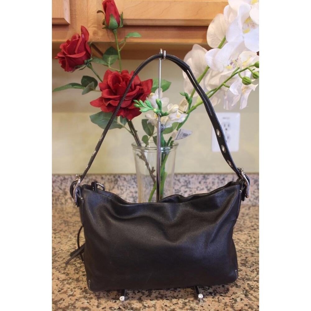 AUTHENTIC COACH BLACK LEATHER HANDBAG PURSE # 1417